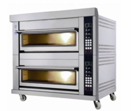 Forno de gás das bandejas da plataforma 2 da máquina de aço inoxidável comercial do pão único