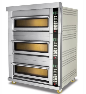 Forno de gás das bandejas da plataforma 2 da máquina de aço inoxidável comercial do pão único
