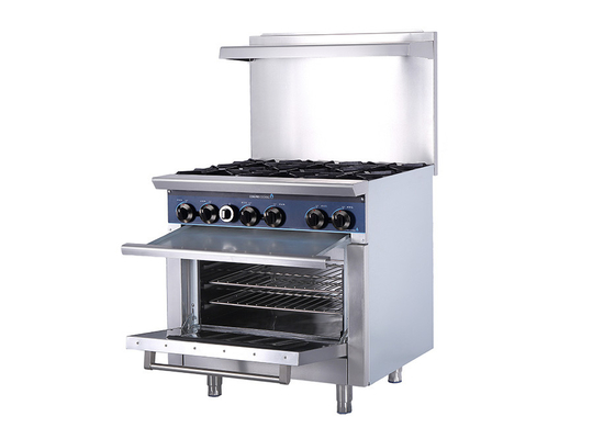 Queimador 14,6 do equipamento 36-Inch 6-Open da cozinha do restaurante de Gkw com forno