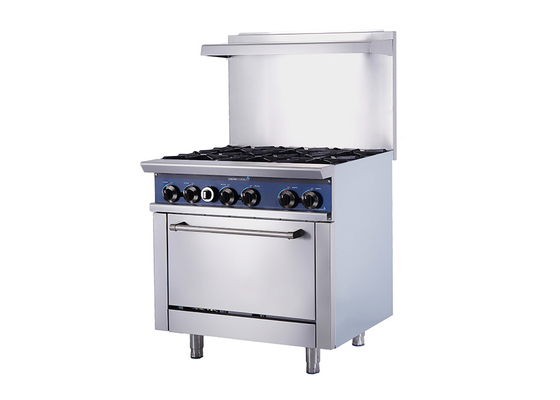 Queimador 14,6 do equipamento 36-Inch 6-Open da cozinha do restaurante de Gkw com forno