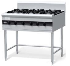 Estilo chinês de P-OFR-6-DB que cozinha o queimador aberto do gás 6-Range da escala com estação