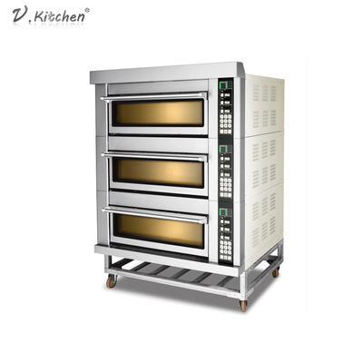 Da máquina de aço inoxidável do pão de 3 bandejas das plataformas 6 forno elétrico