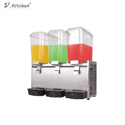 tanque frio Juice Dispenser da máquina 18L*3 três da bebida de 725x386x728mm